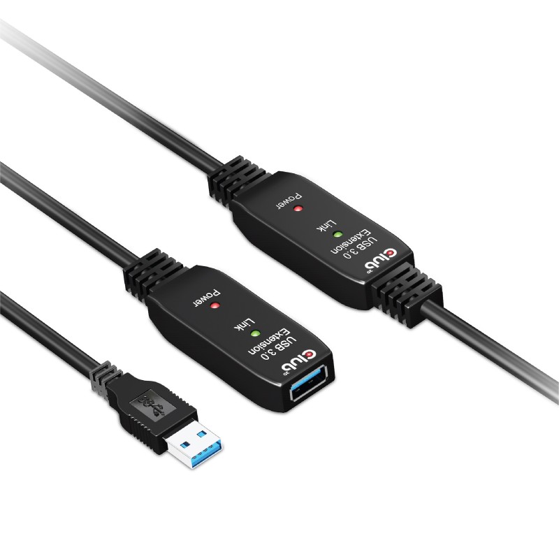 Club 3D USB 3.2 Gen1 aktives Kabel 10m St./B. 28AWG schwarz